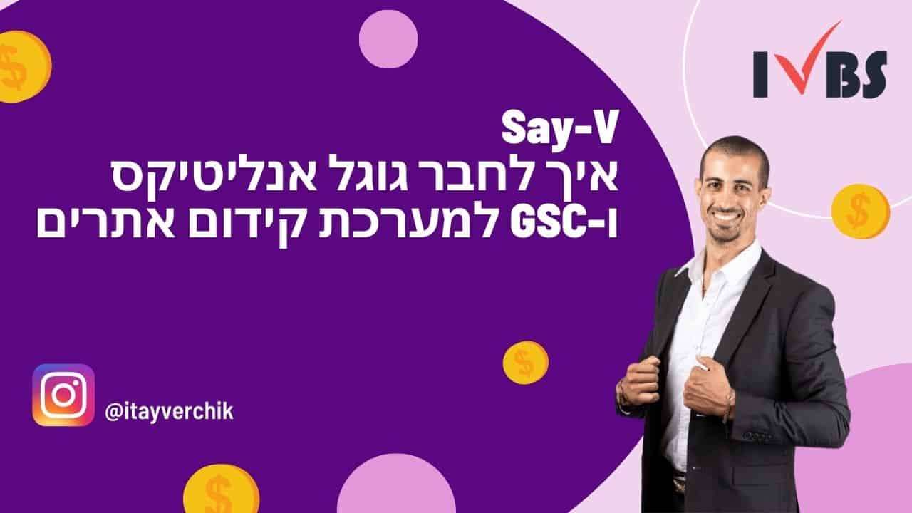 Say-V - איך לחבר גוגל אנליטיקס ו-GSC למערכת קידום אתרים