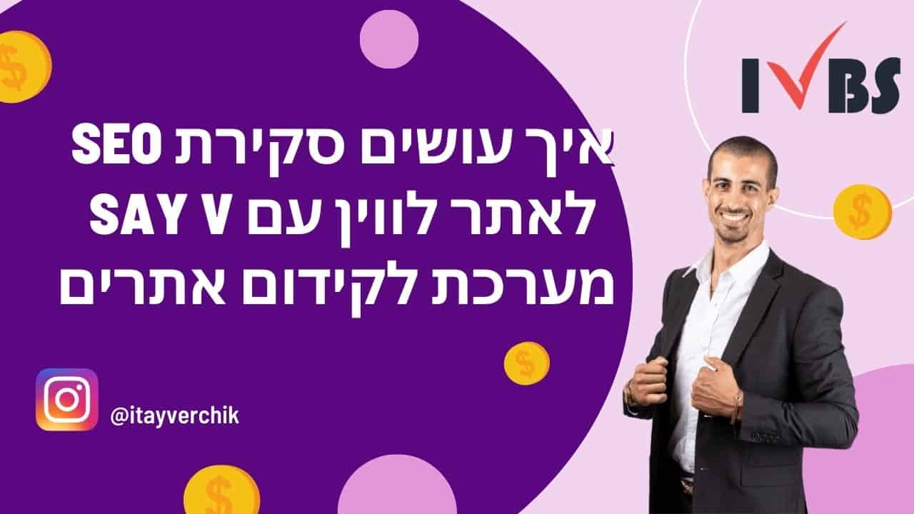 איך עושים סקירת SEO לאתר לווין עם SAY V מערכת לקידום אתרים